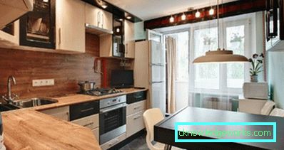 Design kuchyně-obývací pokoj o rozloze 16 m2. m