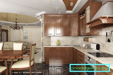 Design kuchyně jako obývací pokoj v soukromém domě