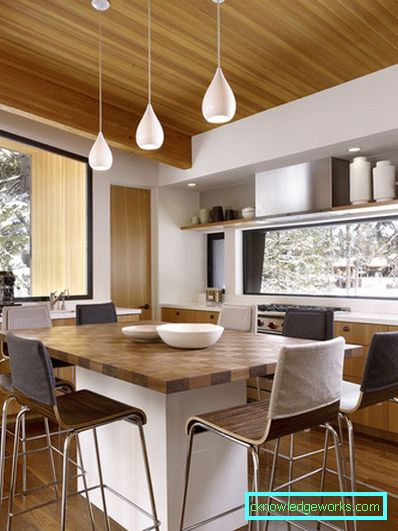 Design kuchyně jako obývací pokoj v soukromém domě
