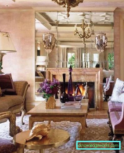 Klasický obývací pokoj - interiérové ​​a designové prvky
